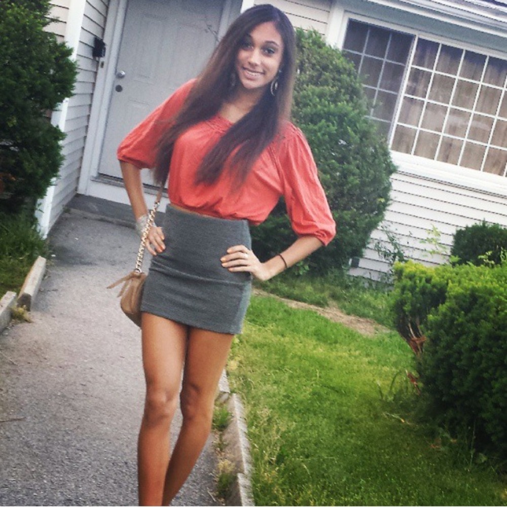 BCBGeneration grey mini skirt